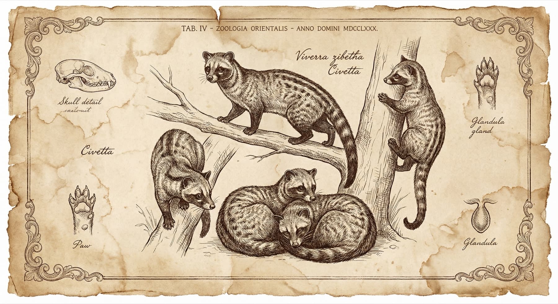 Vintage civet study